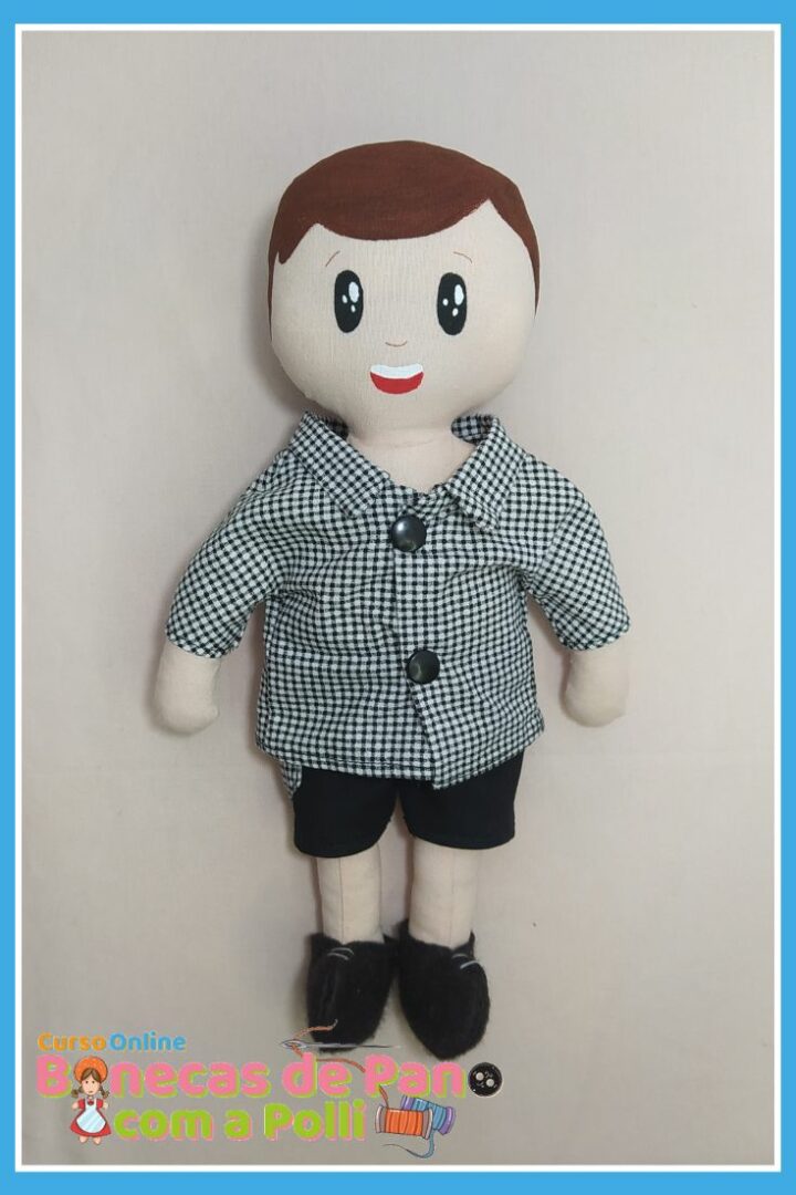 Curso de Bonecas de Pano com a Polli - Camisa e Bermuda