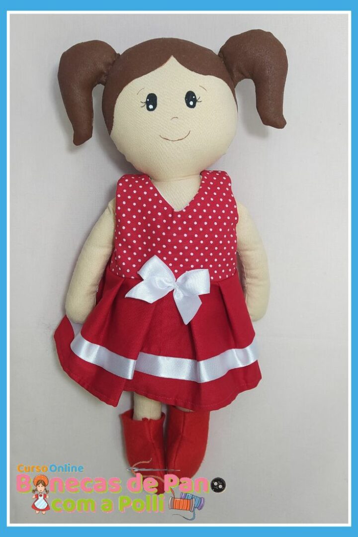Curso de Bonecas de Pano com a Polli - Vestido Casual
