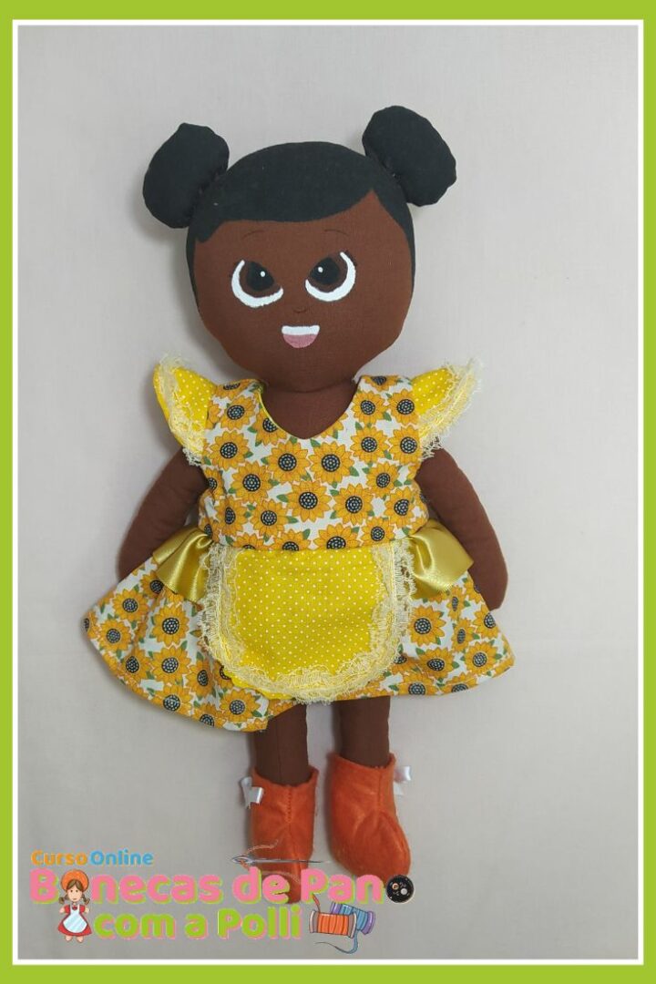 Curso de Bonecas de Pano com a Polli - Vestido de Festa Junina