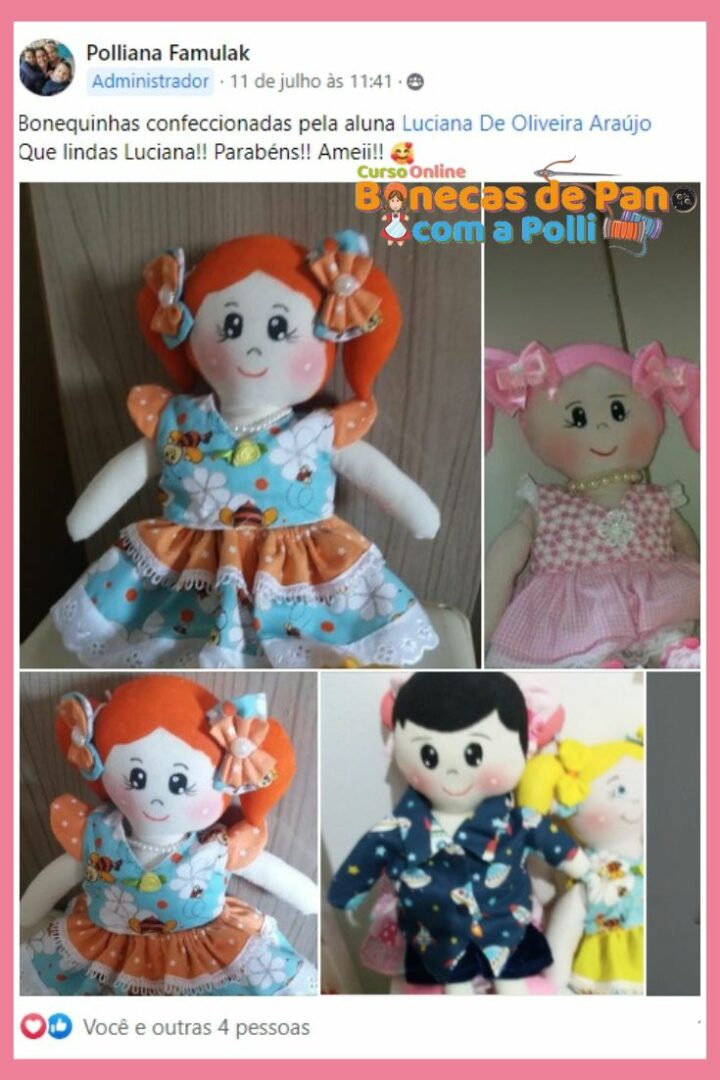 Trabalhos de Alunas do Curso de Bonecas de Pano com a Polli (11)