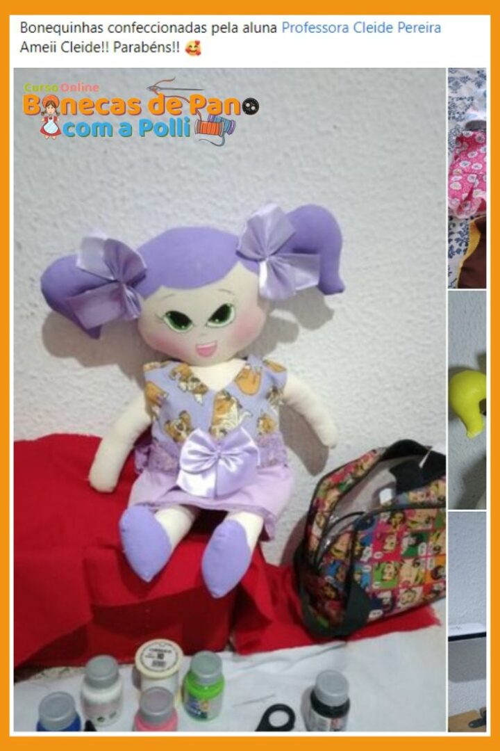 Trabalhos de Alunas do Curso de Bonecas de Pano com a Polli (3)