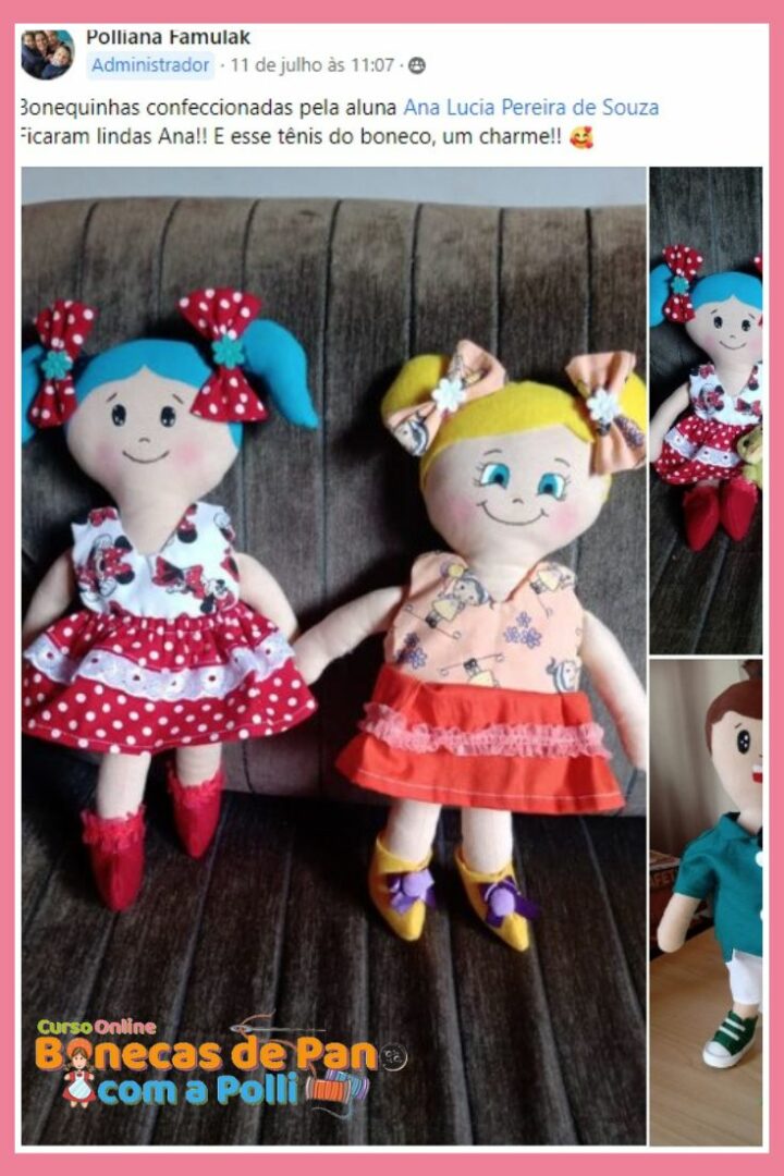 Trabalhos de Alunas do Curso de Bonecas de Pano com a Polli (7)
