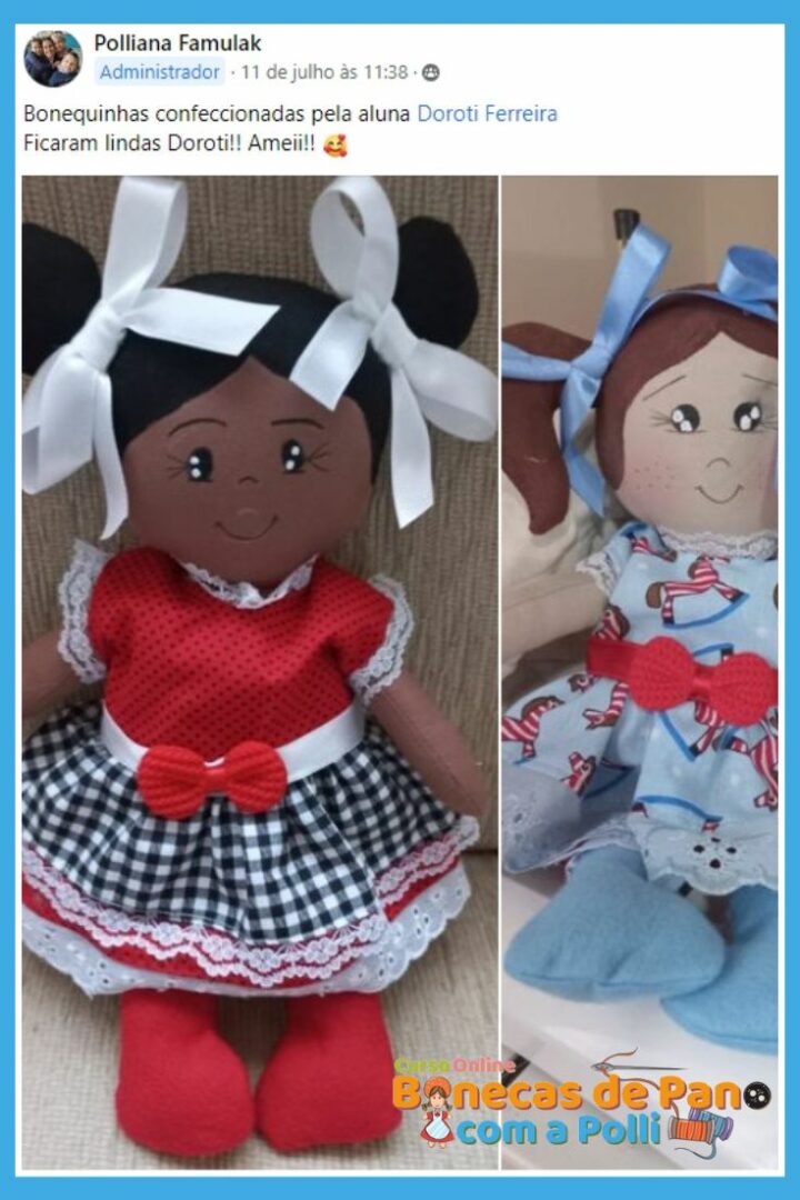 Trabalhos de Alunas do Curso de Bonecas de Pano com a Polli (9)